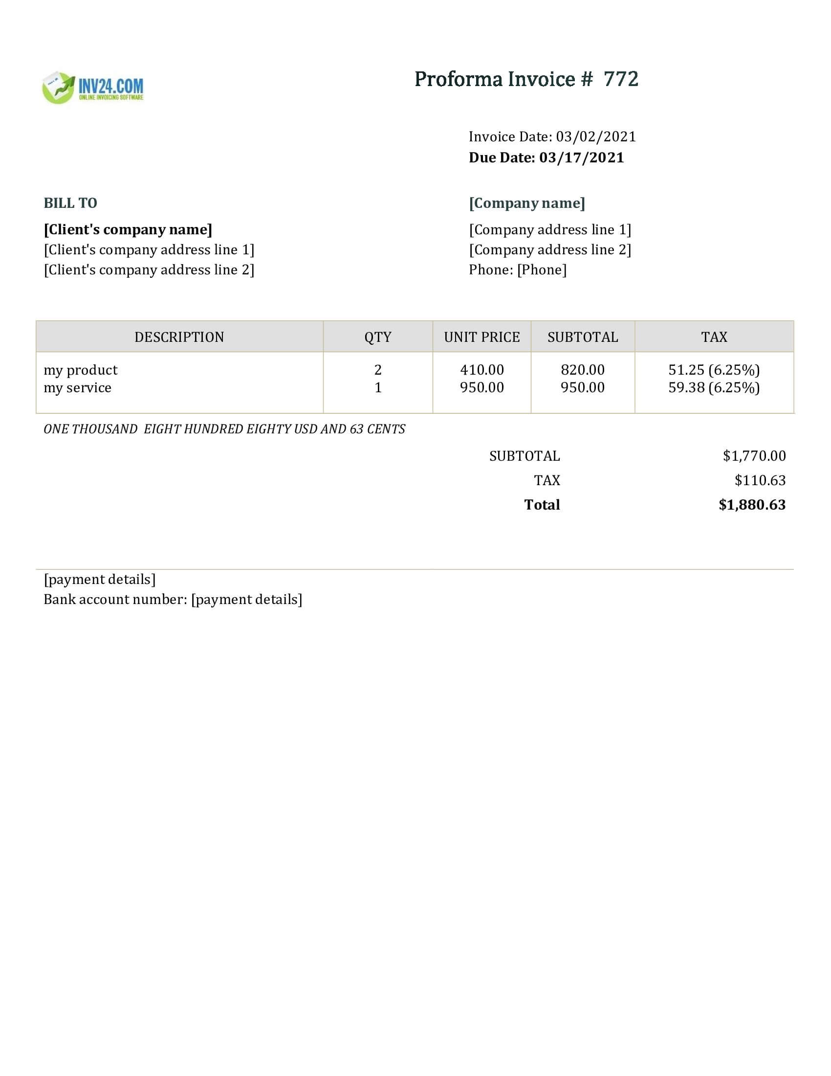 Proforma Invoice Definition Sample And Creation