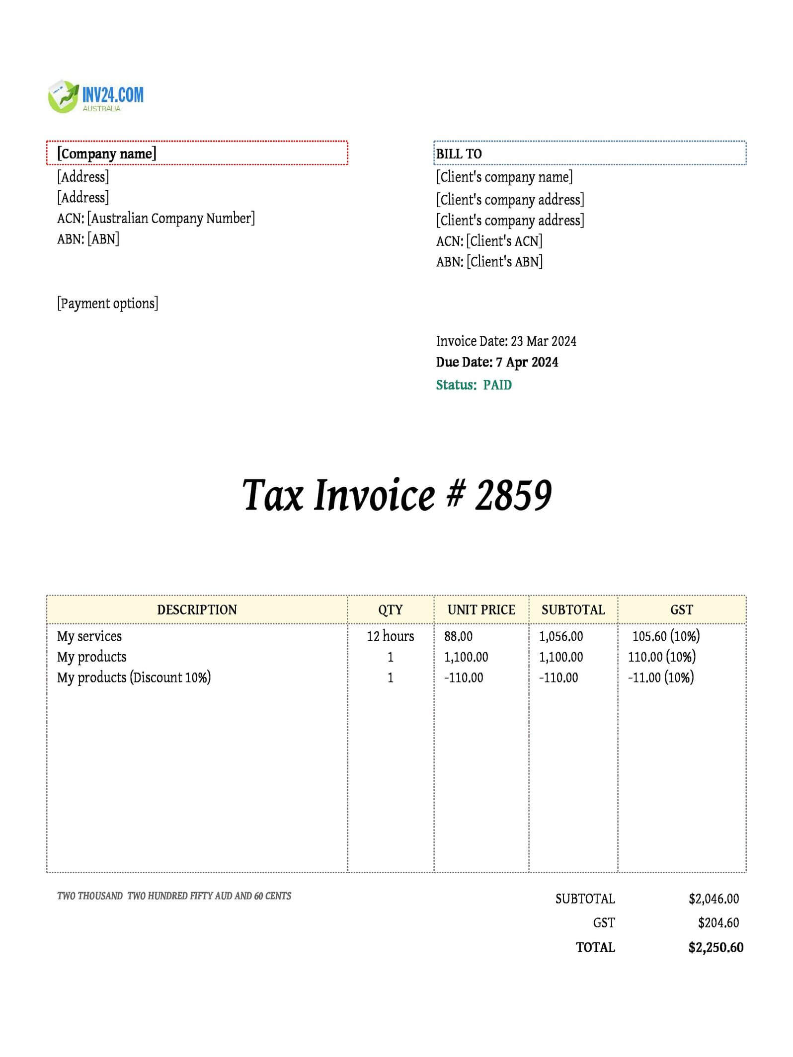 Paid Invoice in Australia: Meaning & Samples