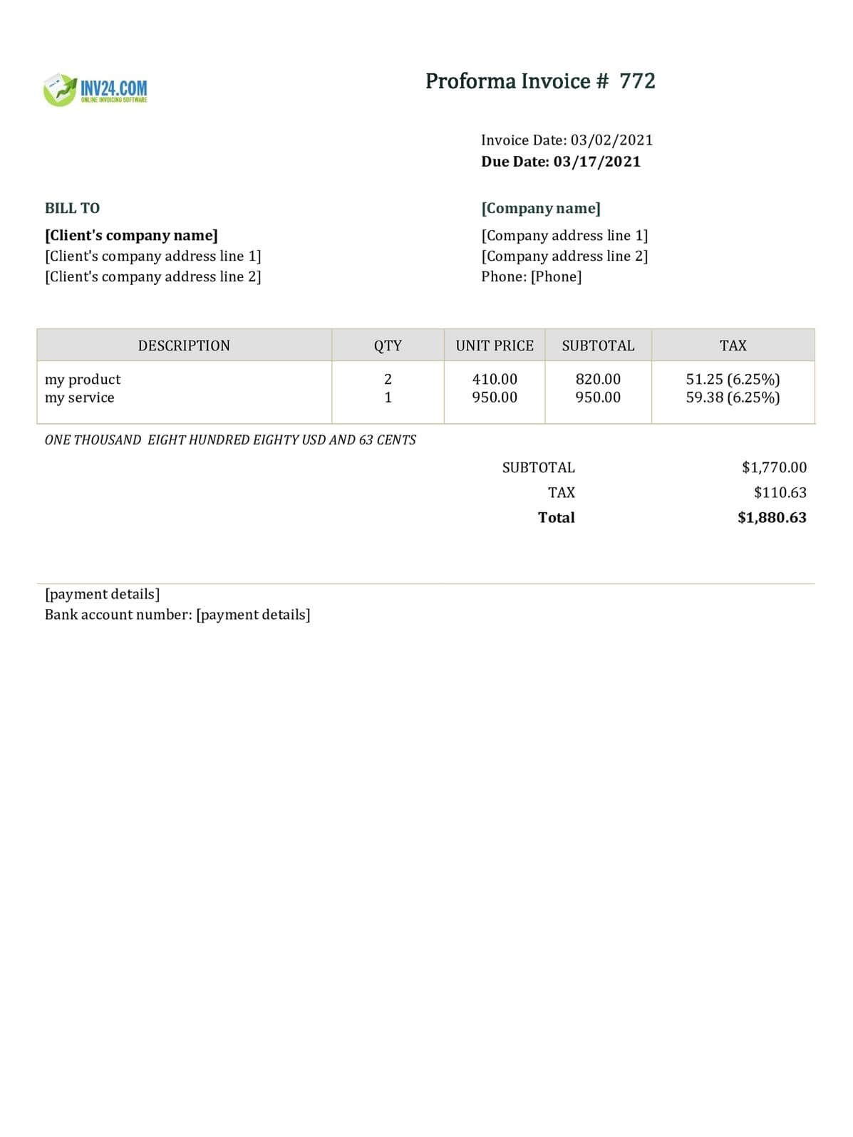 Free Proforma Invoice Maker: Generate Proforma Invoices Online