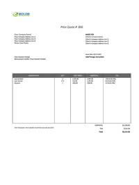microsoft excel quote template