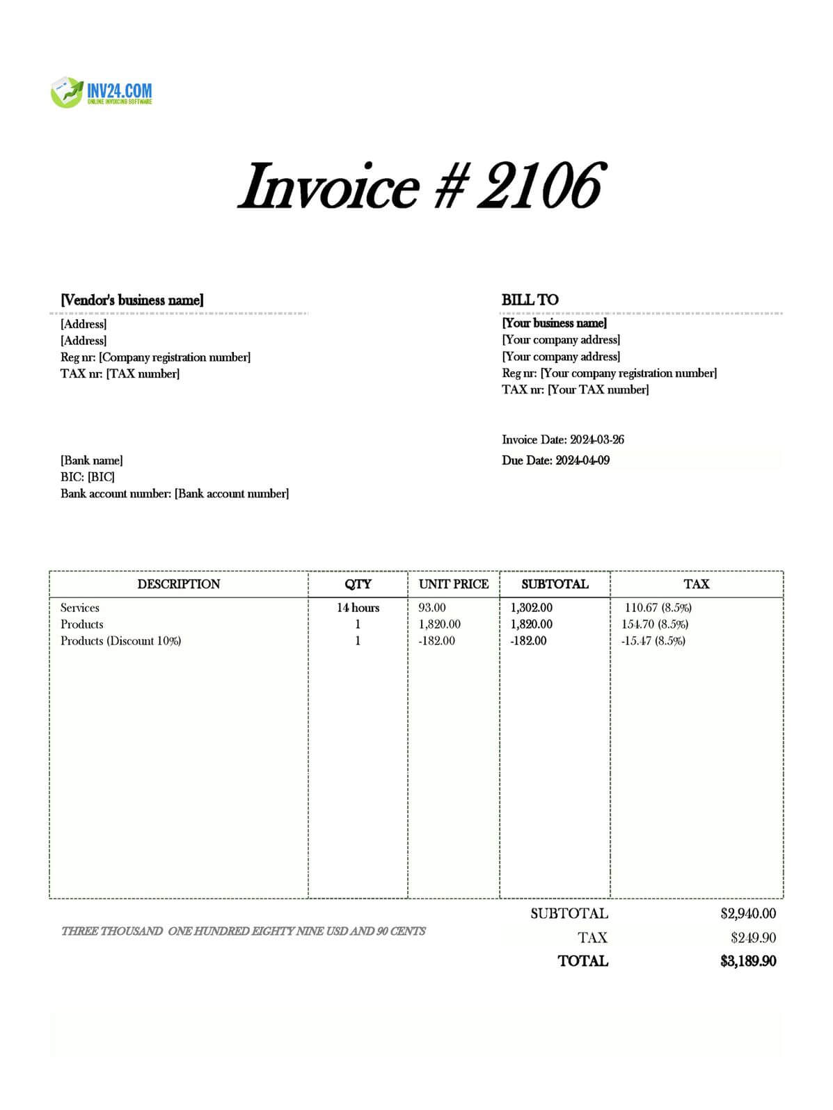 Vendor Invoice: Meaning & Sample