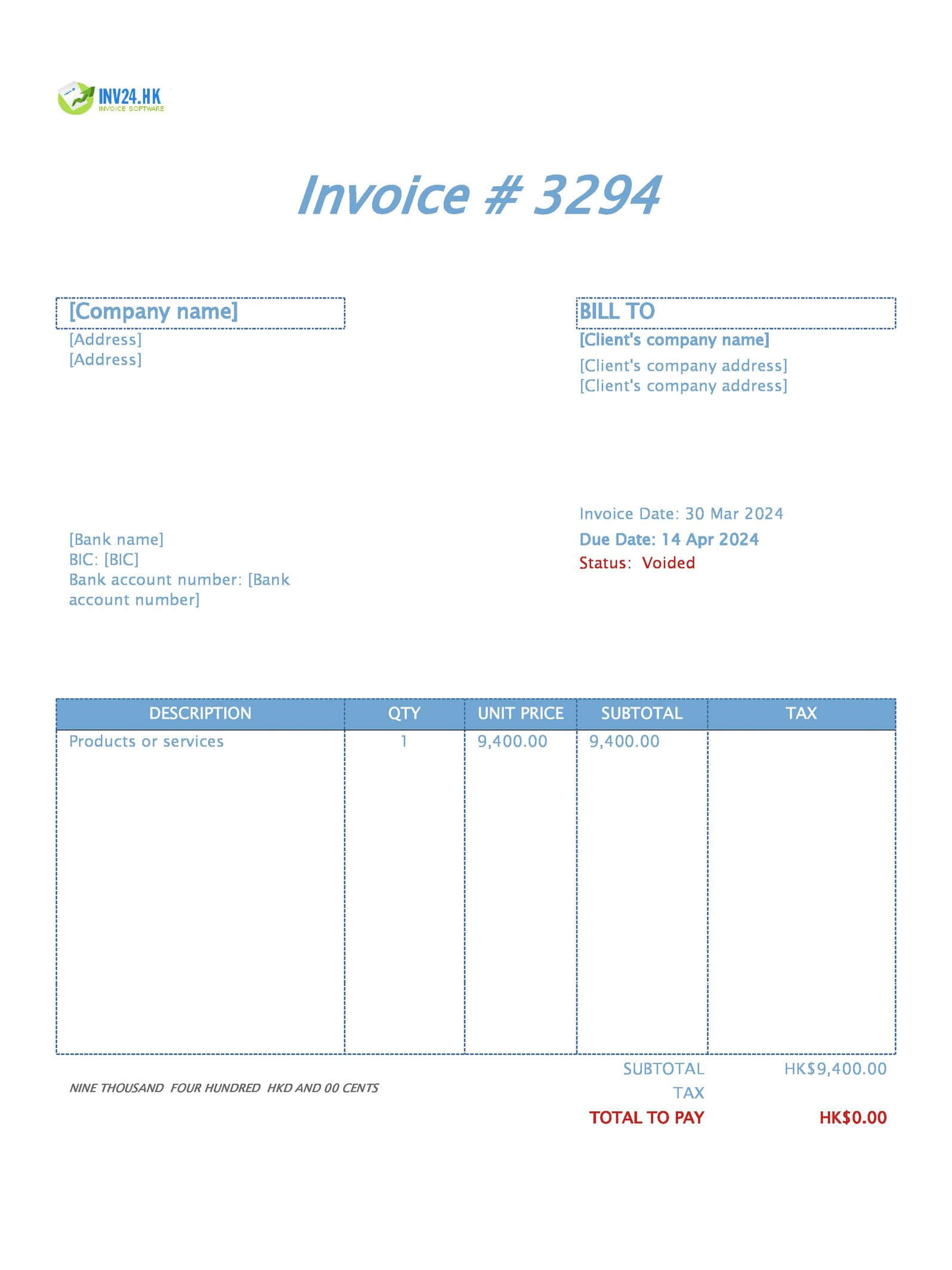 Void Invoice in Hong Kong: Meaning, Example