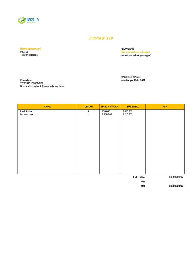 Excel Sheet Templates Kxxxw Beautiful Contoh Invoice My Xxx Hot Girl