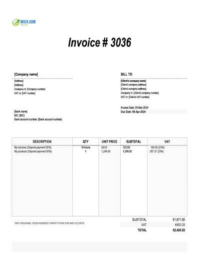 Deposit Invoice in Ireland: Meaning, Sample, Pros & Cons