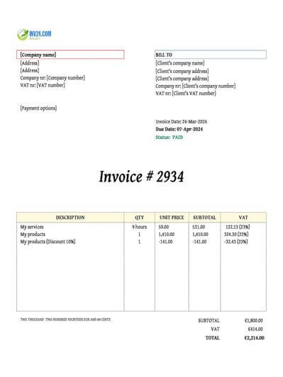 Paid Invoice in Ireland: Meaning & Samples