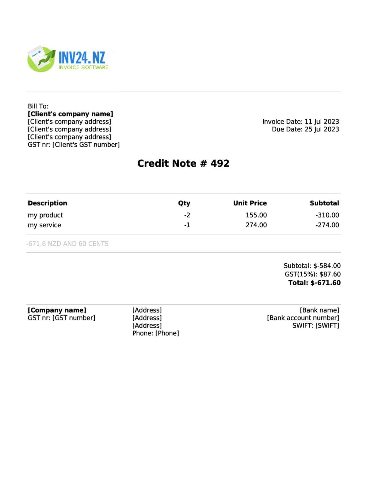 How to Create a Credit Note in INV24 New Zealand: Step by Step Guide