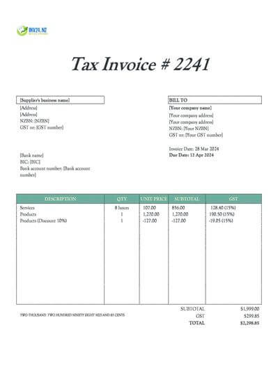 Supplier Invoice in New Zealand: Meaning & Sample