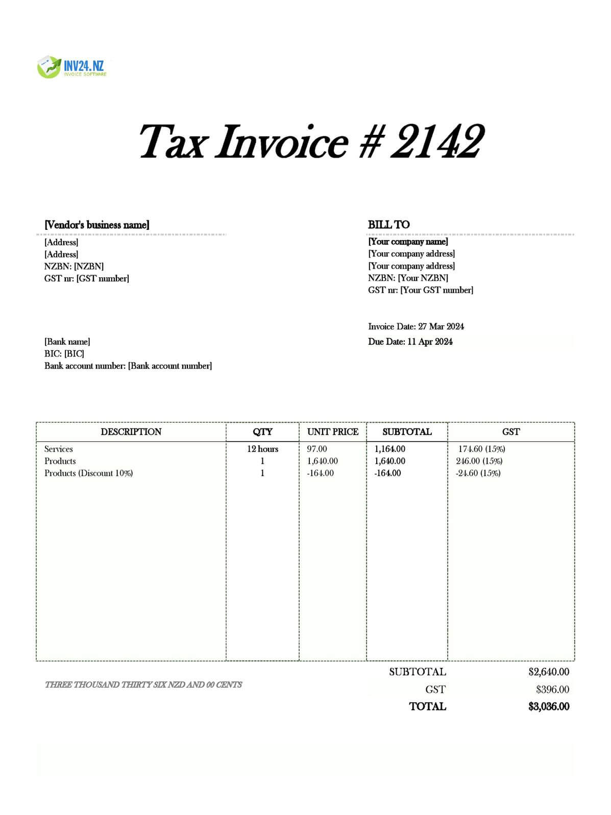 Vendor Invoice in New Zealand: Meaning & Sample