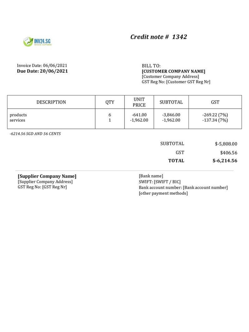 How to Create a Credit Note in INV24 Singapore: Step by Step Guide