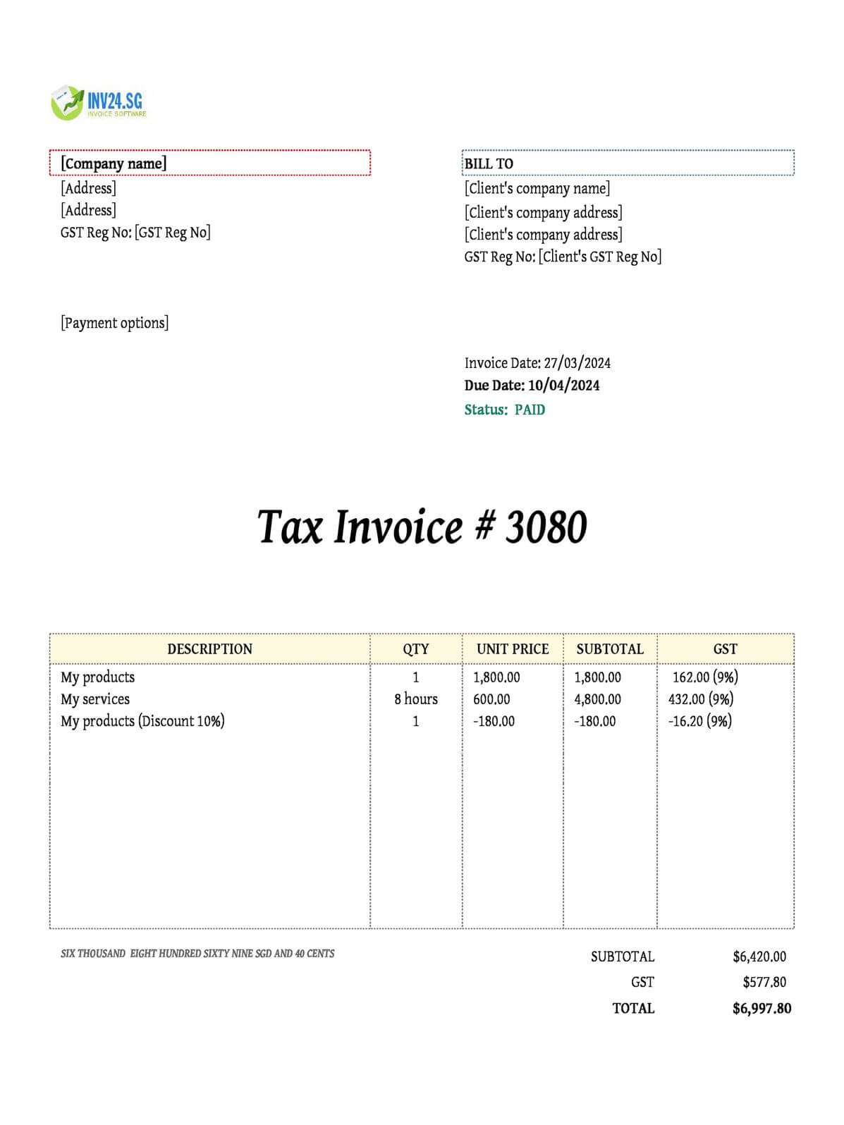 Paid Invoice in Singapore: Meaning & Samples