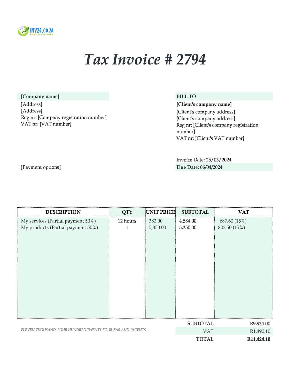 Partial Payment Invoice in South Africa: Meaning & Sample