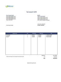 38 free invoice templates for south africa word excel pdf html