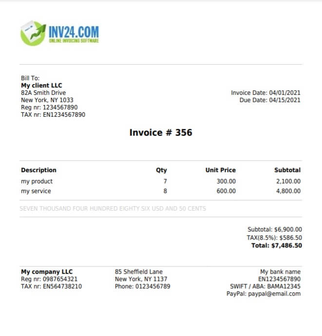 Invoice Template For Consulting Services Collection